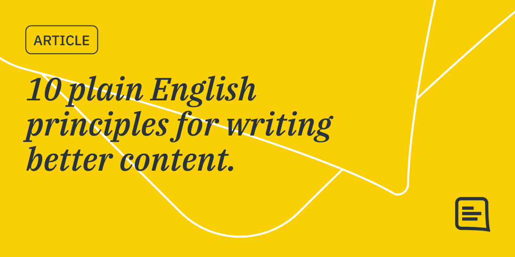 10 plain English principles for writing better content